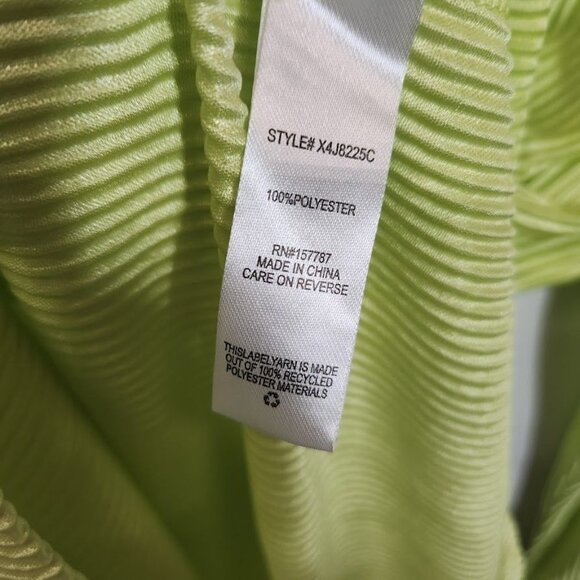 NWT Jolie & Joy‎ plisse shirt in lime green co-ord Size 3X - Picture 5 of 6